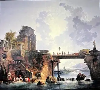 Hubert Robert, Ruines d'un pont romain (quatrième quart du XVIIIe&nbsp;siècle).