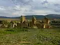 Masse des thermes près de l'arc à trois baies.