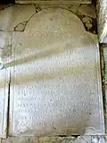 Dalle funéraire de Charles Tirlet, curé de Bray.