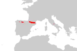 Aire de répartition de l'Isard