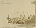 Russes attendant l'eau chaude, 1915, camp de prisonnier de Güstrow.