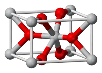 structure cristalline de la cassitérite
