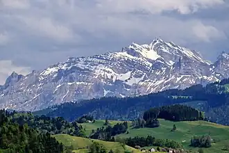 Vue du Säntis depuis le Batzberg.