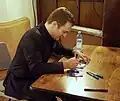 Séance de dédicace de Renaud Capuçon au Festival International de Colmar 2016.