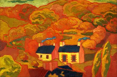 Les deux chaumières (vers 1893), Musée d'Art d'Indianapolis.