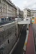 Séparation entre la rue d'Alsace et le jardin.