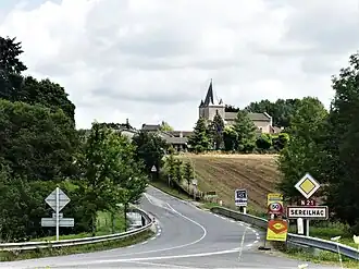 L'entrée sud-ouest de Séreilhac, en Haute-Vienne.
