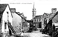 Sévignac ː l'arrivée par le route de Rouillac au début du XXe&nbsp;siècle (carte postale).
