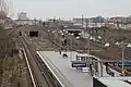 Vue vers le nord de la gare