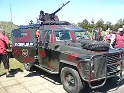 Land Rover du SAJ.