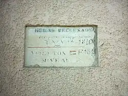 Niveau atteint par la Saône en 1840