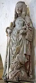 Sculpture de Catherine du XVIe&nbsp;siècle.