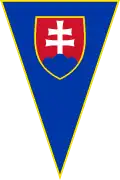 Drapeau national pour yacht en mer type vertical.