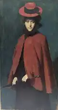 Portrait de Madeleine Smith portant une pèlerine rouge(Jean-Jacques Henner, 1899, BNF, SL.162)