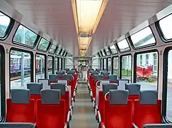 Intérieur de la voiture panoramique d'une Z 850.