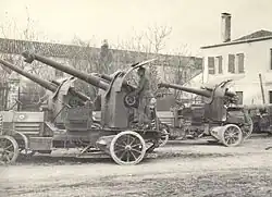 Canon de 102/35 sur un SPA 9000 capturé par les Autrichiens pendant la Première Guerre mondiale