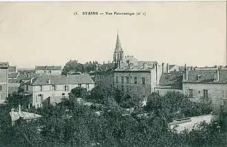 Une vue d'un Stains encore rural, au tout début du XXe&nbsp;siècle.
