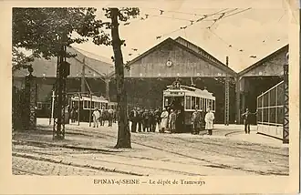 Le dépôt de la Briche, au temps de la STCRP.