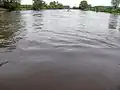 La rivière Saale près de Leißling, pas loin de Weißenfels