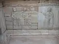 Théâtre de Sabratha, décoration du fond de l'orchestra