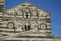 Détail de la façade.