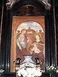 Fresque de la Vierge à l'enfant avec Sainte Euphémie