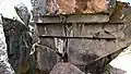 Motif d’étage près de l’entrée de la grotte à Sacsayhuamán