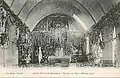 Saint-Abraham ː le chœur de l'église paroissiale décoré lors de la Mission de 1932 (carte postale).