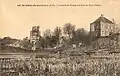 Bords de l'Etang et Tour du vieux Château au début du XXe&nbsp;siècle (carte postale).