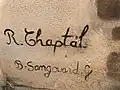 Signatures de la fresque.