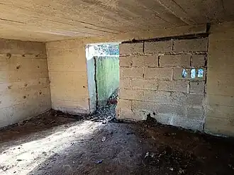 Photo de l'intérieur d'une casemate.