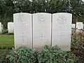 Tombe collective de 3 pilotes britanniques et australien.