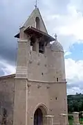 Le clocher-pignon à trois baies (août&nbsp;2011)