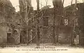 L'abbaye de Bon-Repos en ruines : vue intérieure (carte postale, vers 1920).