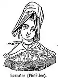 La coiffe de Bannalec (dessin de Saint-Germain publié vers 1877)