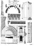Décor extérieur de l'abbatiale.
