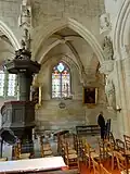 4e&nbsp;grande arcade du nord, vue dans le bas-côté.