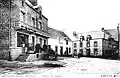 Le centre du bourg de Saint-Guyomard au début du XXe&nbsp;siècle (carte postale).
