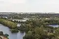 Vue aérienne de l'étang des Couardières (au bord de la Vilaine).