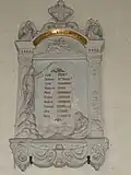 Église, mémorial de guerre.