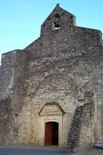 Façade ouest de l'église de Saint-Léger-de-Vignague (fév.&nbsp;2012).
