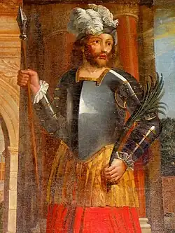 Détail du tableau du retable de saint Julien.