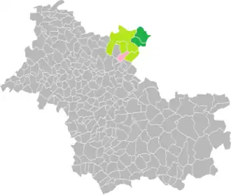 Saint-Laurent-des-Bois dans l'intercommunalité en 2016.