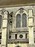 Fenêtre haute de la nef et triforium, côté sud.