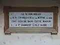 Plaque apposée sur le mur de la mairie annexe