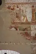 A 23 - Noé buvant son vin (Gen.9, 21)A 24 - Le corbeau  et  le  renard.----B 51 - Joseph vend son froment aux Égyptiens (Gen.41, 56)B 50 - Joseph sur le char de Pharaon (Gen.41, 43).