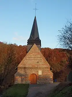 L'église sous le soleil couchant