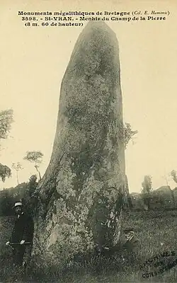 L'un des menhirs du Perfaux (début XXe siècle)