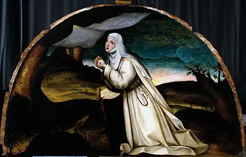 Vision du Christ de sainte Catherine (avec son atelier).