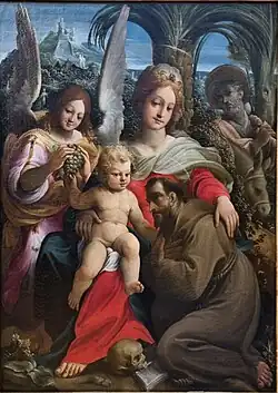 Saint François d'Assise adorant l'Enfant, Musée Magnin, Dijon.